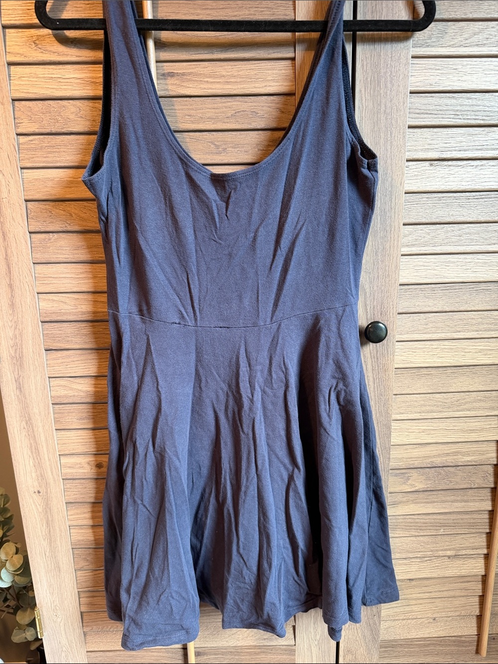 Scoop Neck Navy Blue Women's Dress